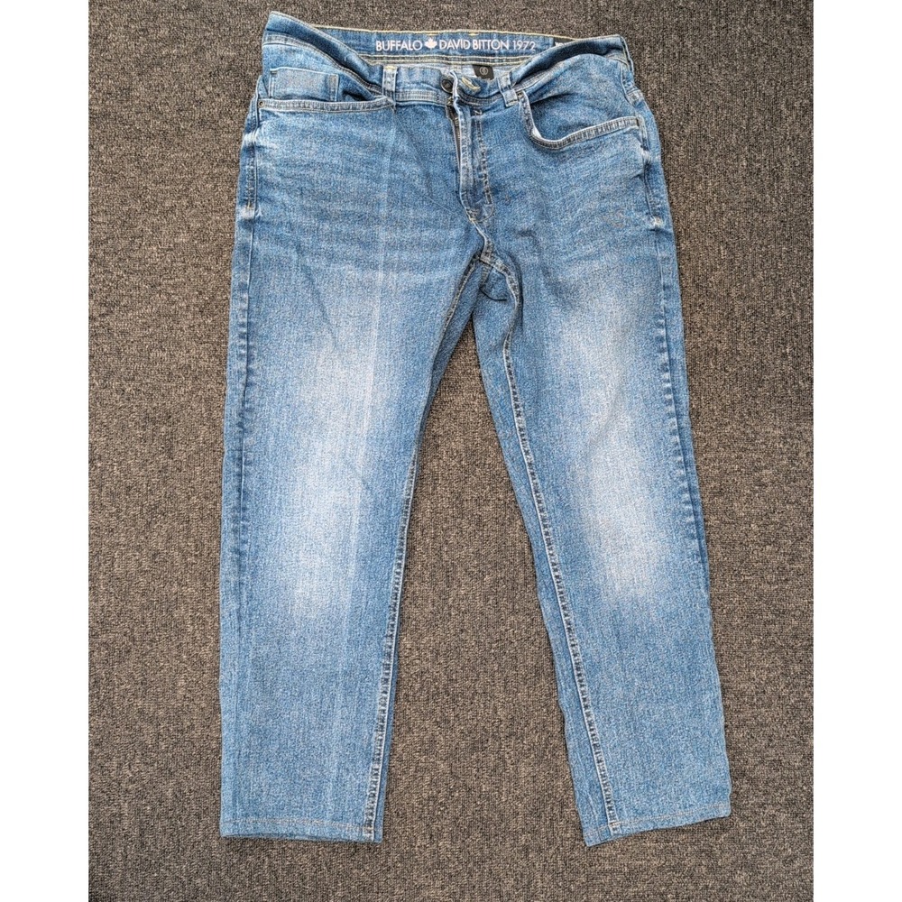 Buffalo David Bitton Jeans Mens 1972 Evan-X Slim Straight Light Wash Blue 34x32